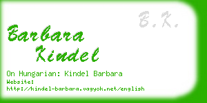 barbara kindel business card